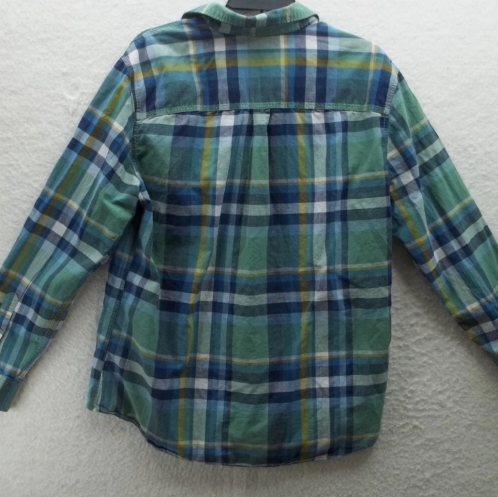 Mossimo Supply Co. Green and Blue Plaid Shirt